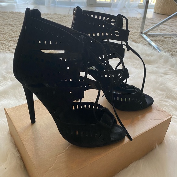 Zara Lace Up Heels - Picture 4 of 7